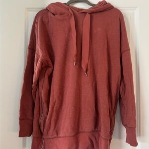 Aerie Women's Brick Red Zip-Up Hoodie